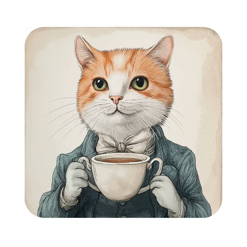 Pack Posavasos cuadrados Gato