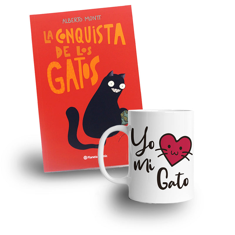 Pack Libro  + Taza Gato - "La Conquista de los Gatos" - Just For Pets