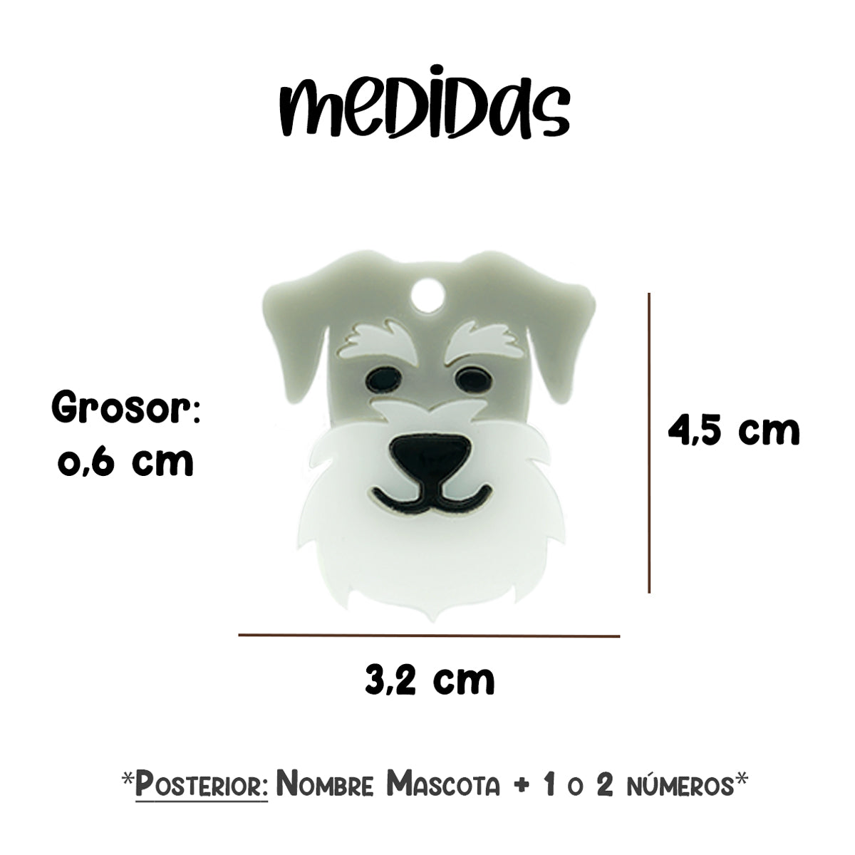 Placa ID "Schnauzer" - Just For Pets