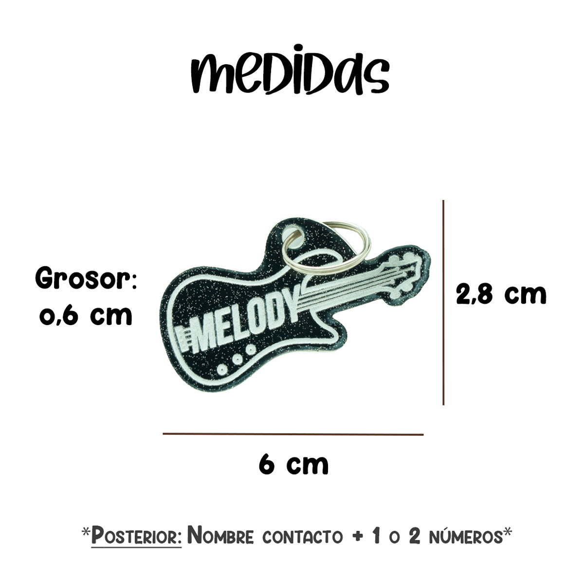 Placas para Perro - Guitarra