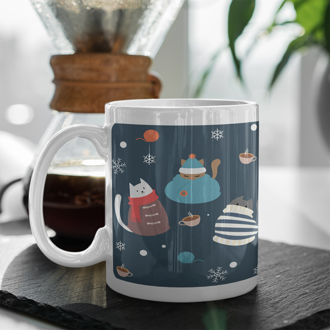 Taza de Gato - Invierno - Just For Pets