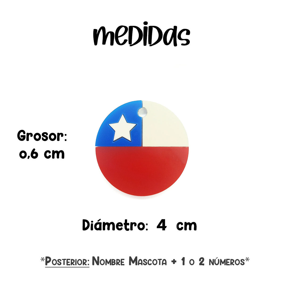 Placa para mascota - Chile