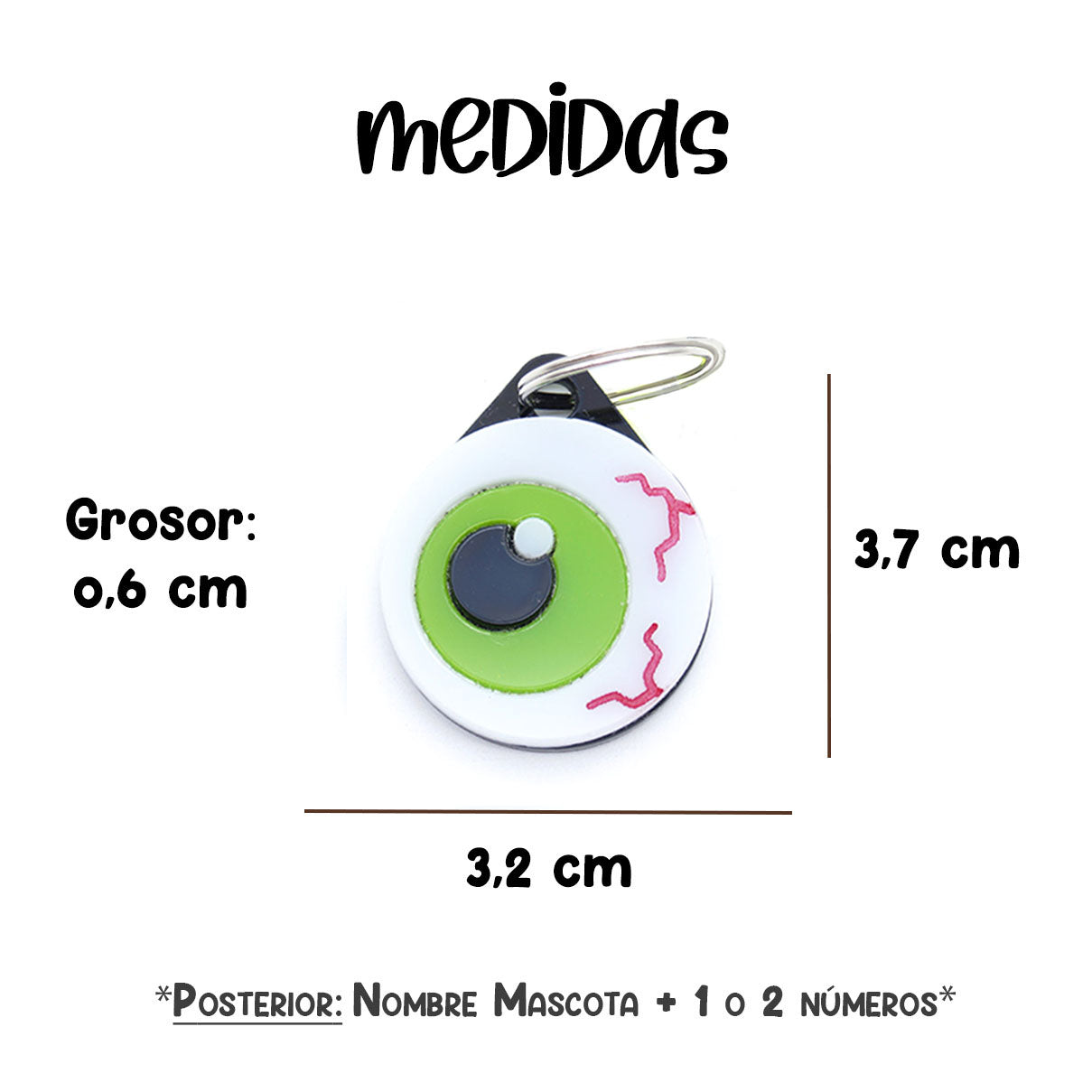 Placas para perro - Ojo