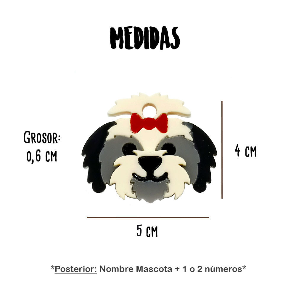 Placa de Identificación Shitzu - Just For Pets