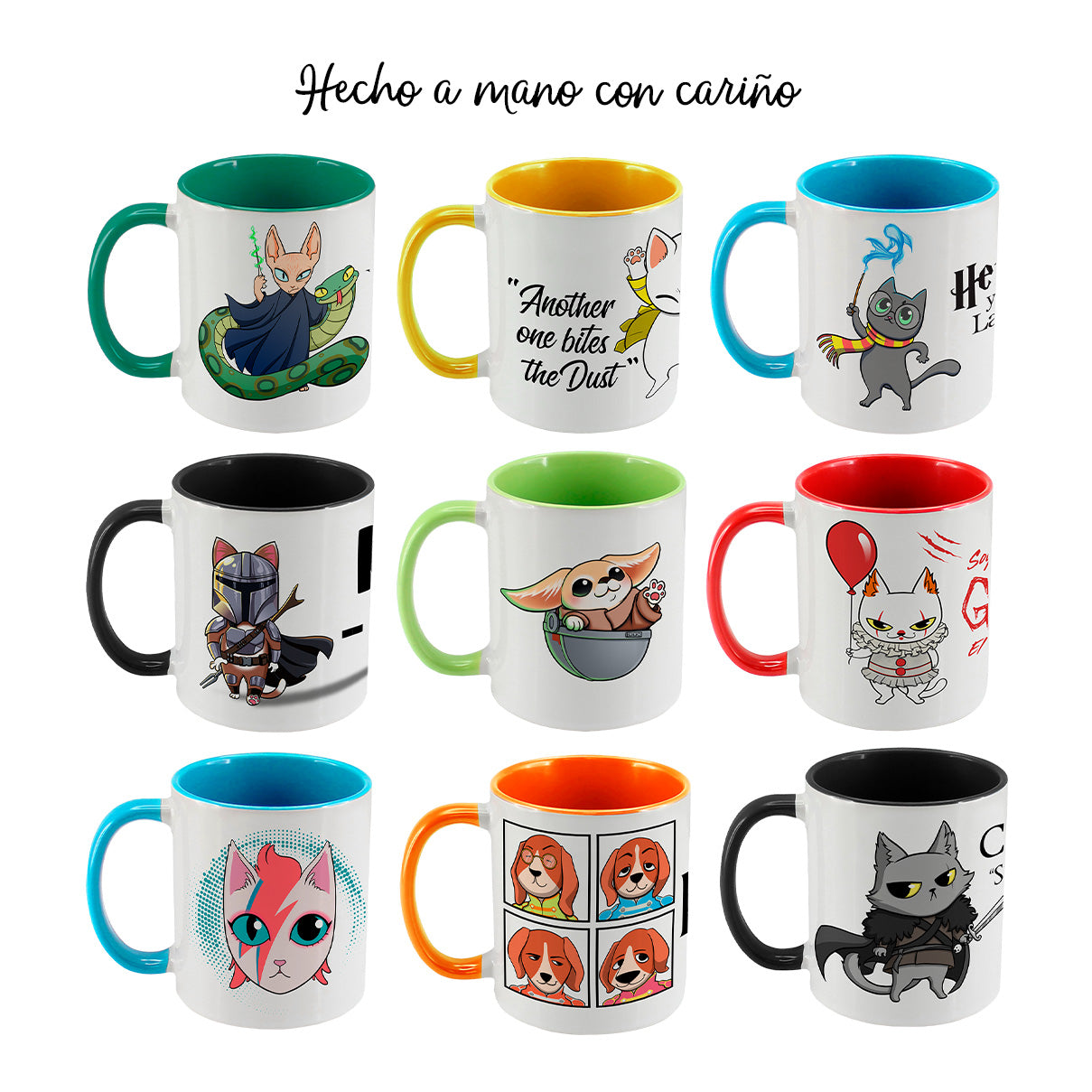 Pack Taza de Color + Chapita (Destapador o Espejo) - Just For Pets
