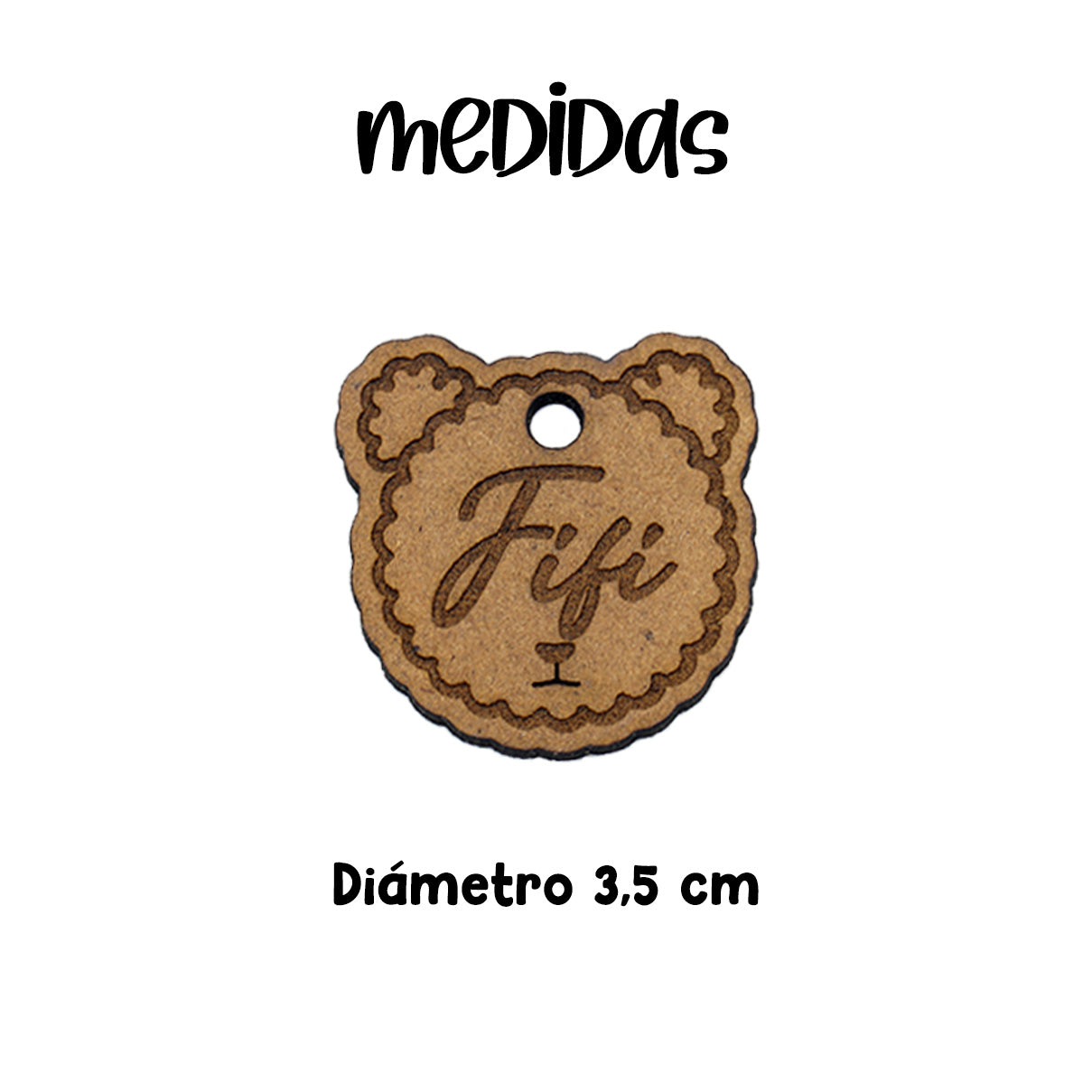 Placa de Mascota - Madera - Just For Pets