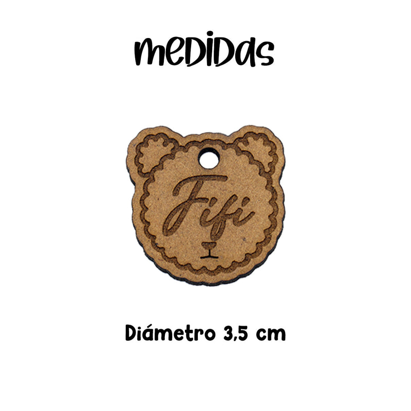 Placa de Mascota - Madera - Just For Pets