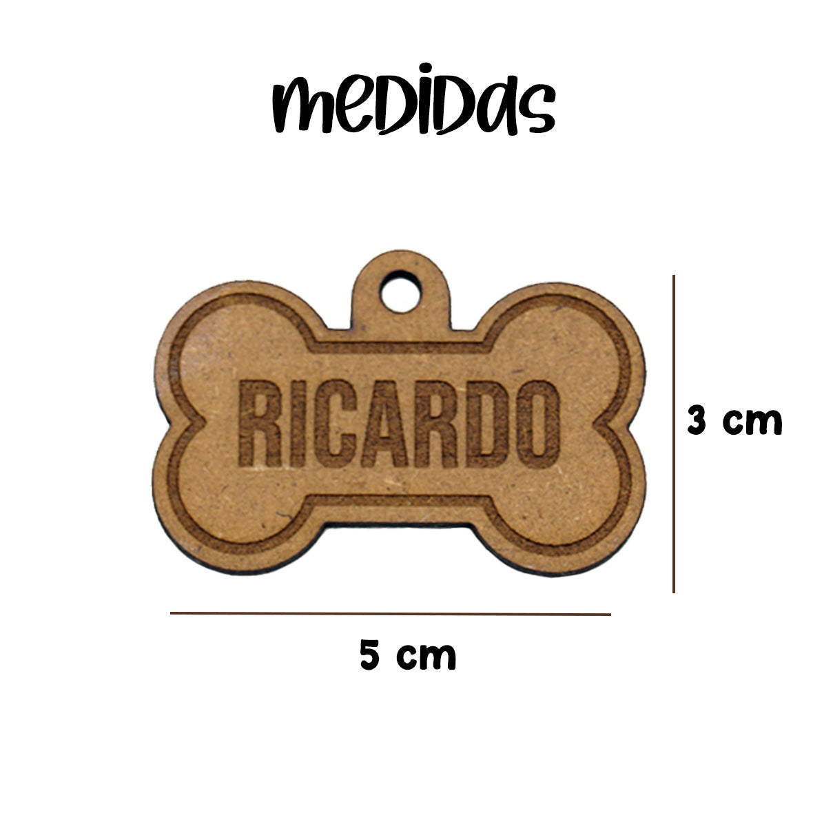 Placa de Mascota - Madera - Just For Pets
