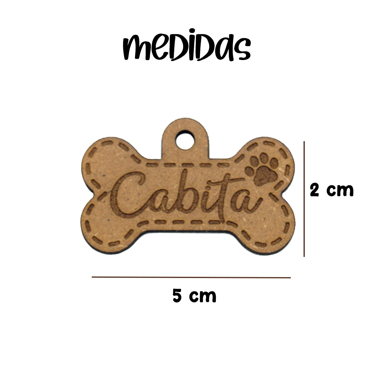 Placa de Mascota - Madera - Just For Pets
