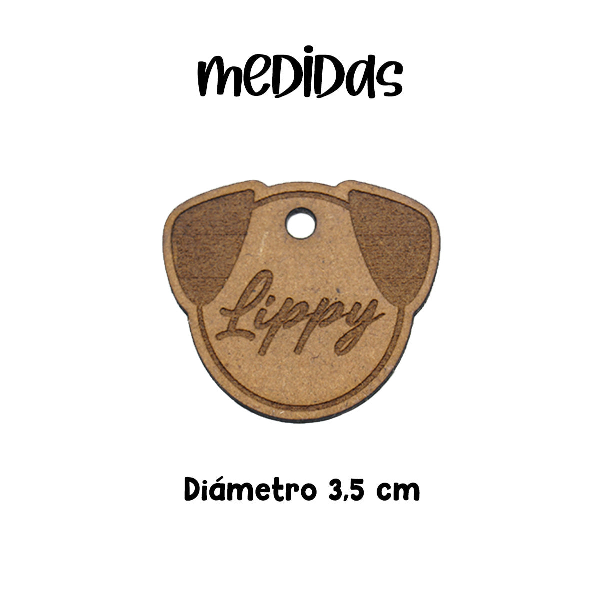 Placa de Mascota - Madera - Just For Pets