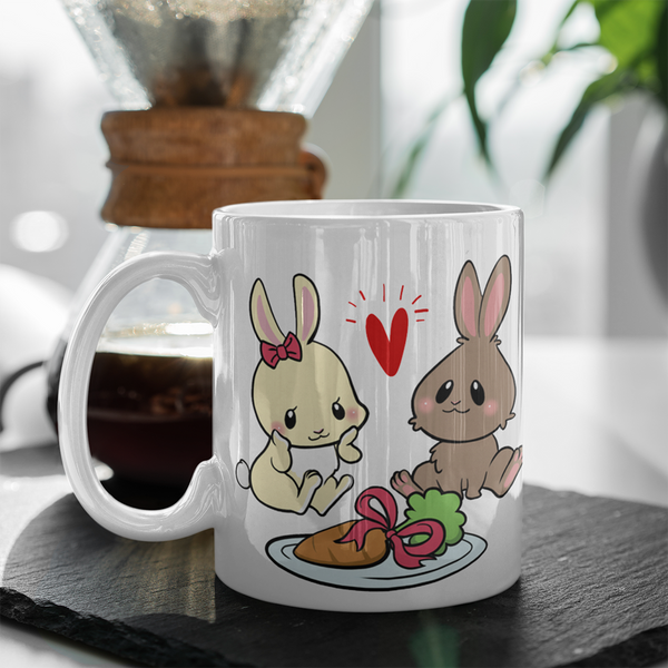 Taza de Conejos Enamorados - Just For Pets