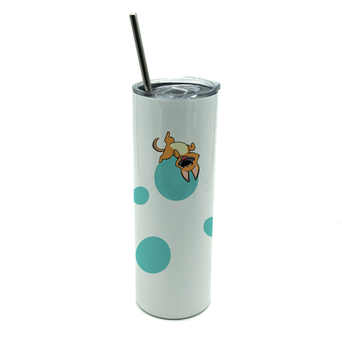 Termo con bombilla metálica Perro - Just For Pets