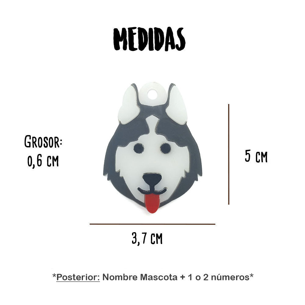 Placa para Perro - Husky